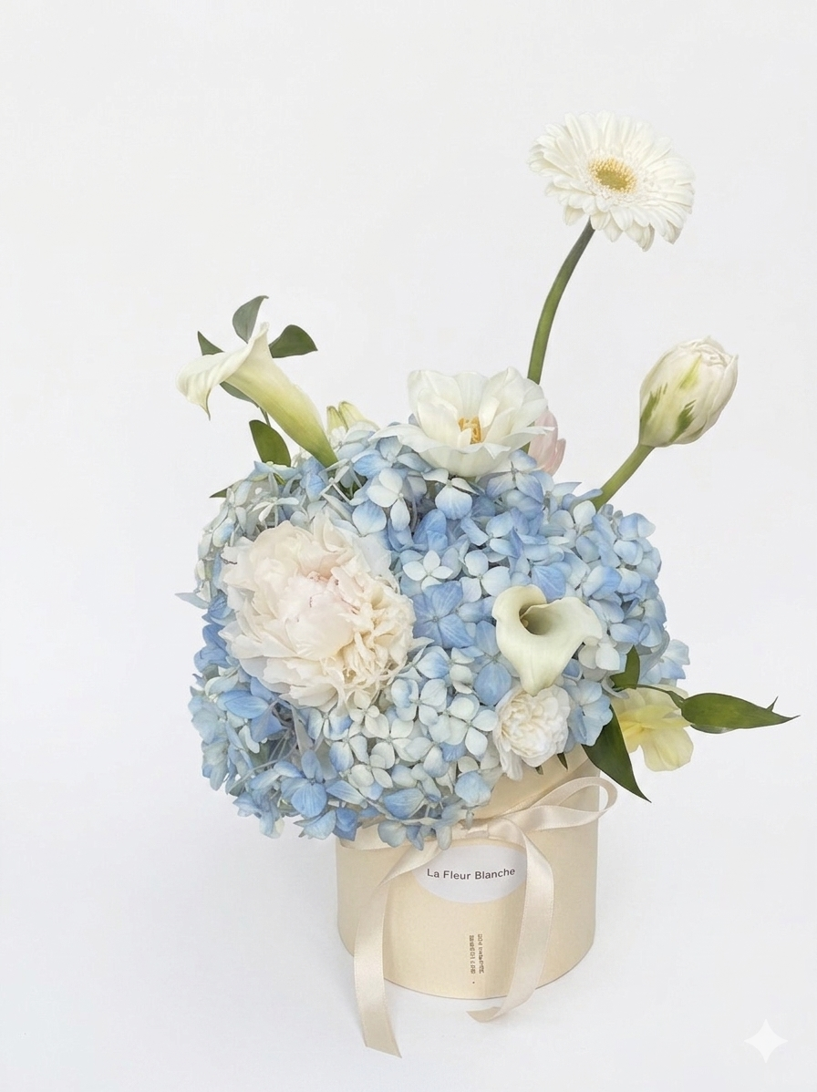 Hydrangeas Basket Blue