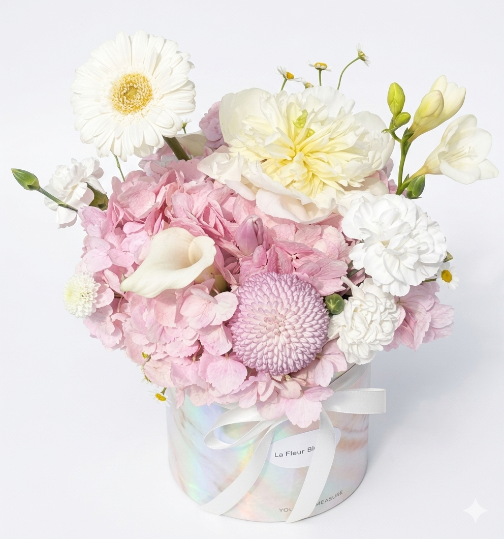 Hydrangeas Basket Pink